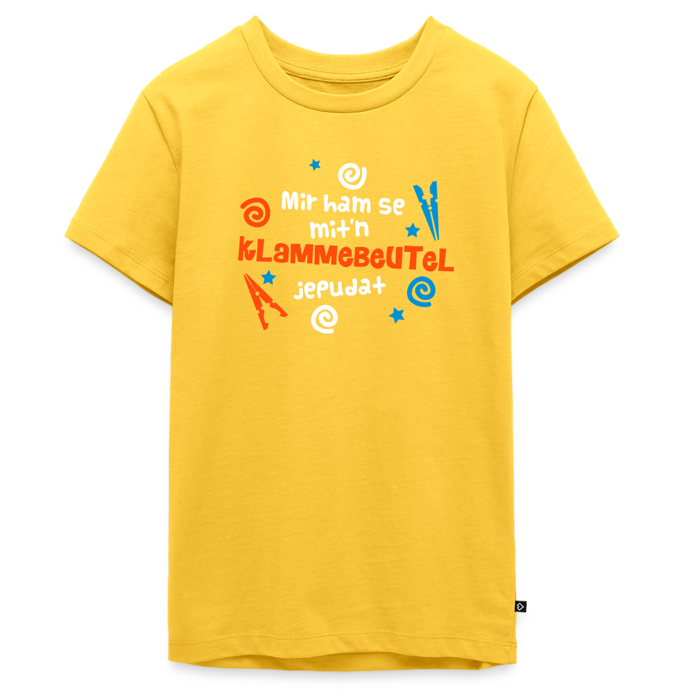 Mit'n Klammabeutel jepudat - Teenager Premium T-Shirt - Gelb
