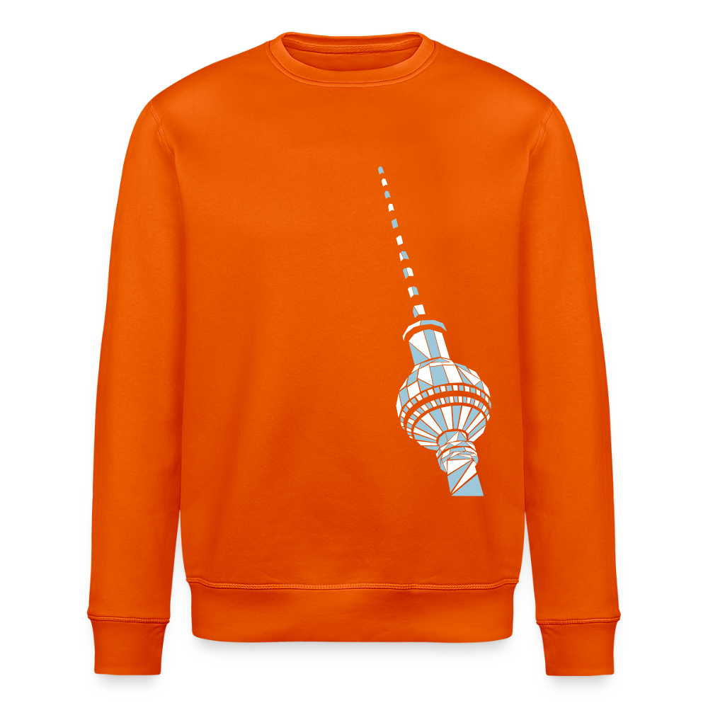 Fernsehturm Geometrie - Unisex Bio Sweatshirt - Tieforange
