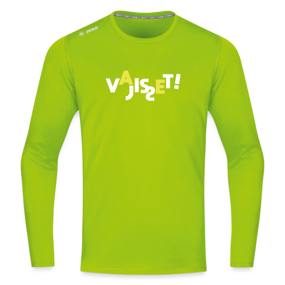VAJISSET - Männer Sport Langamshirt - Neongrün