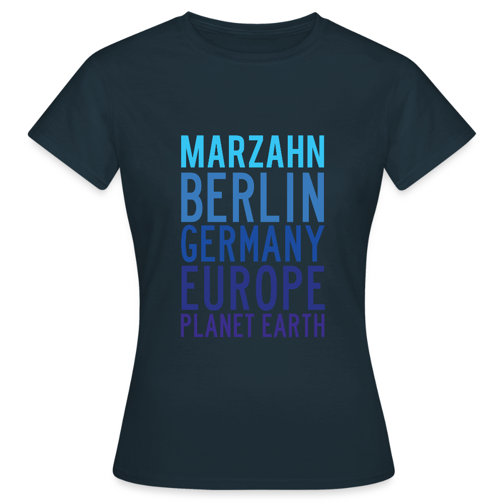 Marzahn Planet Earth - Frauen Premium T-Shirt - Navy