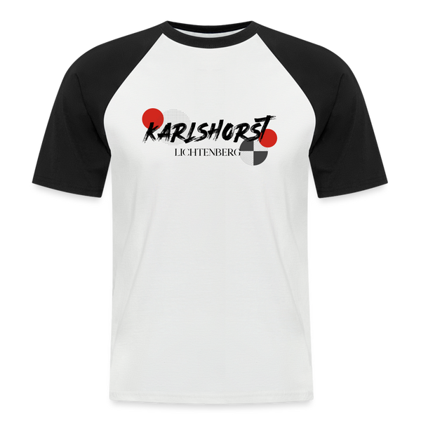 Karlshorst - Männer Baseball T-Shirt - Weiß/Schwarz