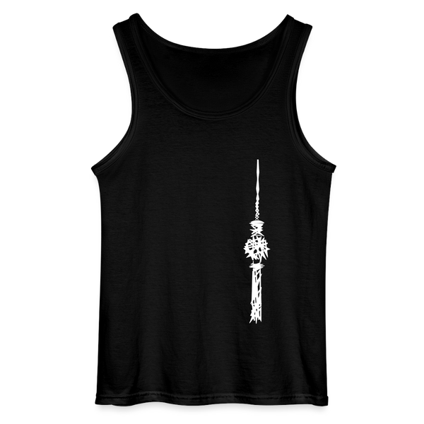 Fernsehturm Zick zack - Männer Tank Top - Schwarz