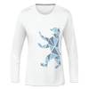 Berliner Bär Geometrie - Frauen Sport Langarmshirt - Weiß