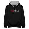 Viech Modus 100% - Kontrast Hoodie - Schwarz/Grau meliert