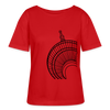 Der Turm von unten - schwarz - Relaxed Rundhals Frauen Bio-T-Shirt - Rot