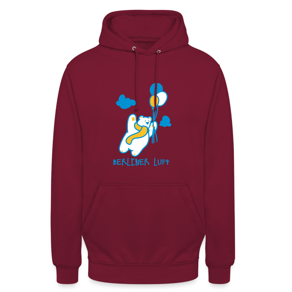 Der Bär fliegt - Unisex Hoodie - Bordeaux