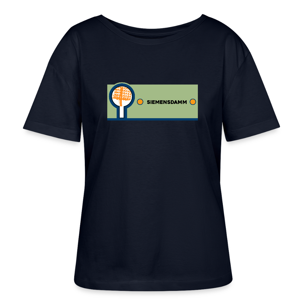 Siemensdamm - Relaxed Rundhals Frauen Bio-T-Shirt - Navy