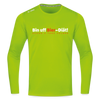 Bin uff Bier-Diät! (schon 3 Tage valorn) - Männer Sport Langamshirt - Neongrün