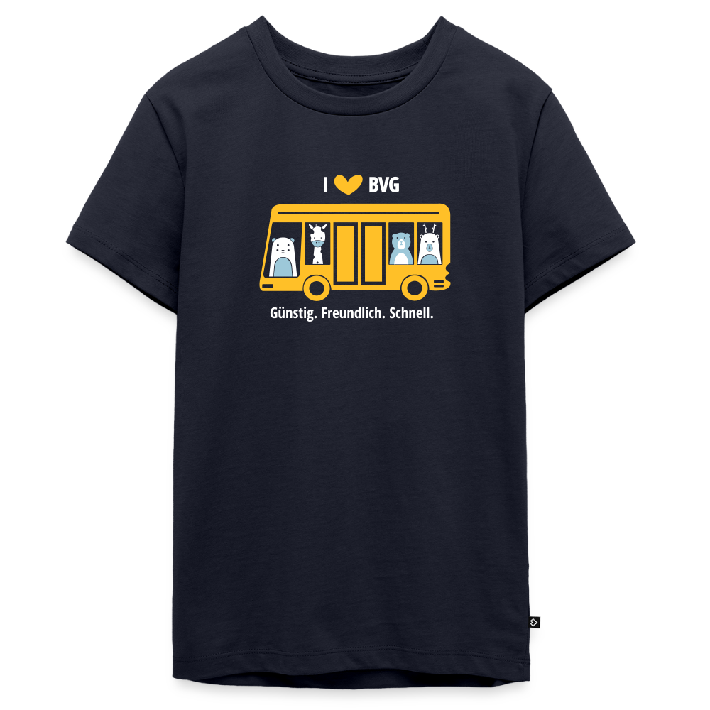 I love BVG - Teenager Premium T-Shirt - Navy