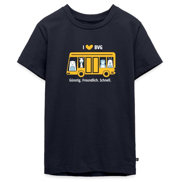 I love BVG - Teenager Premium T-Shirt - Navy