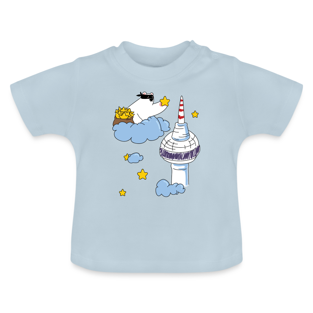 Berliner Bär bei Nacht - Baby T-Shirt - Hellblau