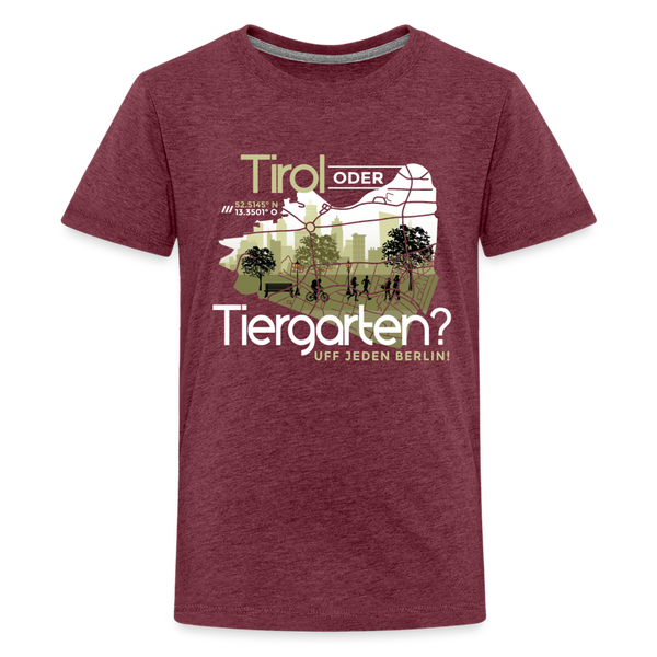 Ein T-Shirt mit Tiergarten-Motiv und dem Spruch Tirol oder Tiergarten.