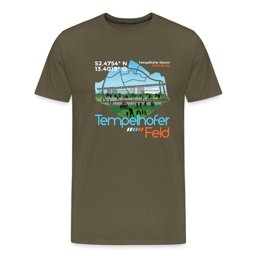 Tempelhofer Feld - Männer Premium T-Shirt - Khaki