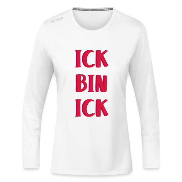 Ick bin Ick! - Frauen Sport Langarmshirt - Weiß