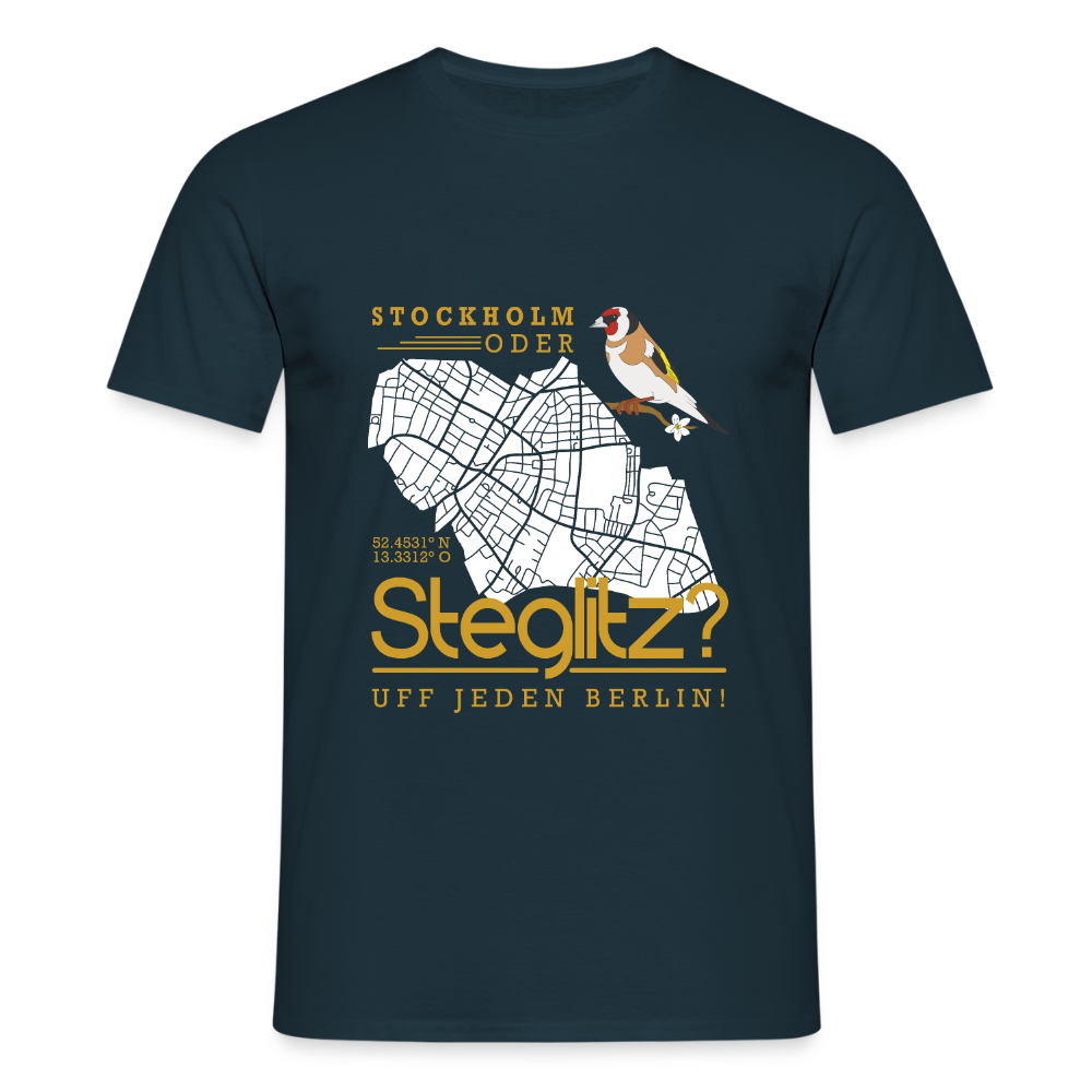 Stockholm oder Steglitz - Männer Premium T-Shirt - Navy