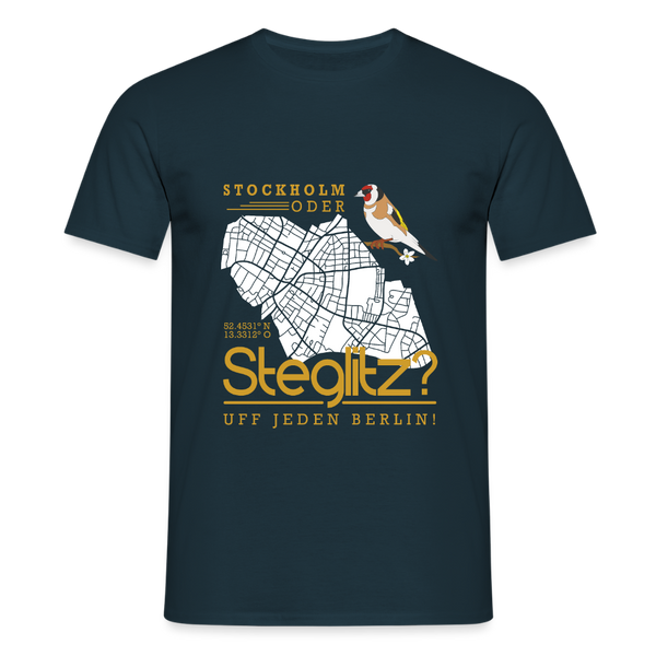 Stockholm oder Steglitz - Männer Premium T-Shirt - Navy