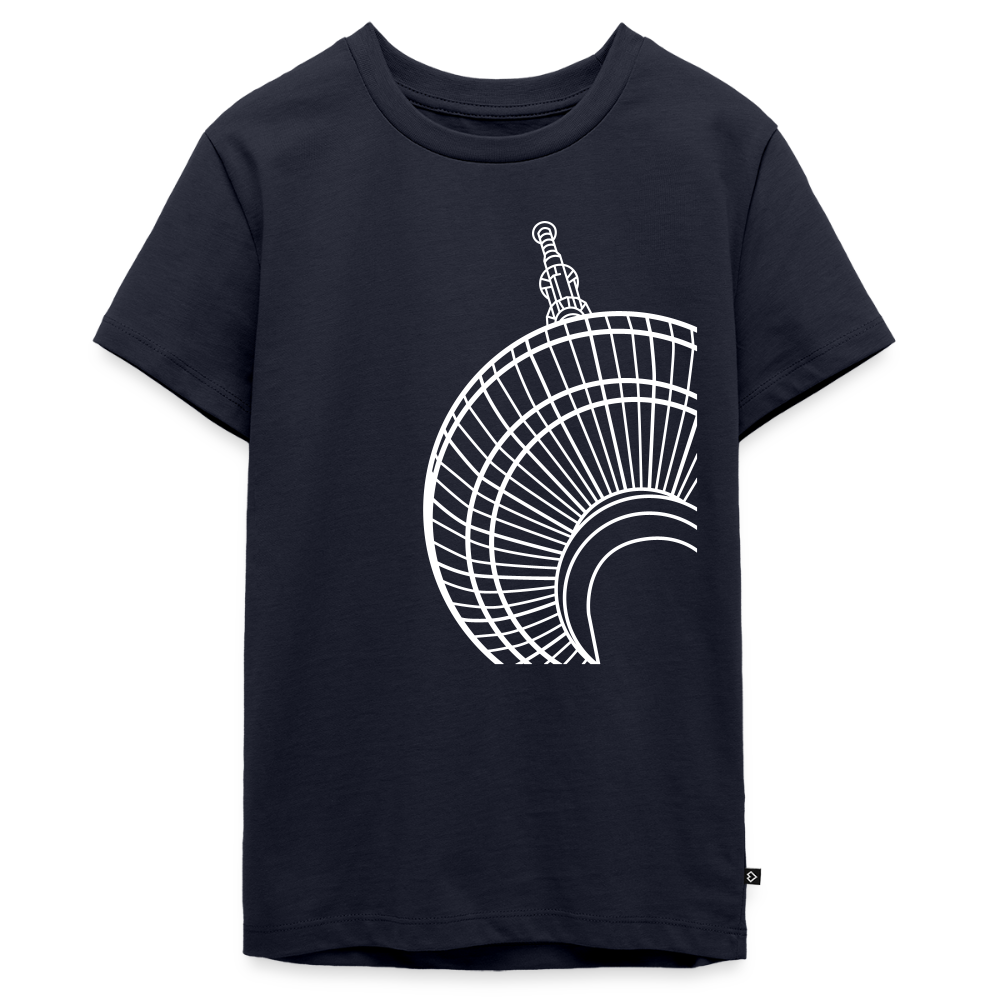 Der Turm von unten - weiß - Teenager Premium T-Shirt - Navy