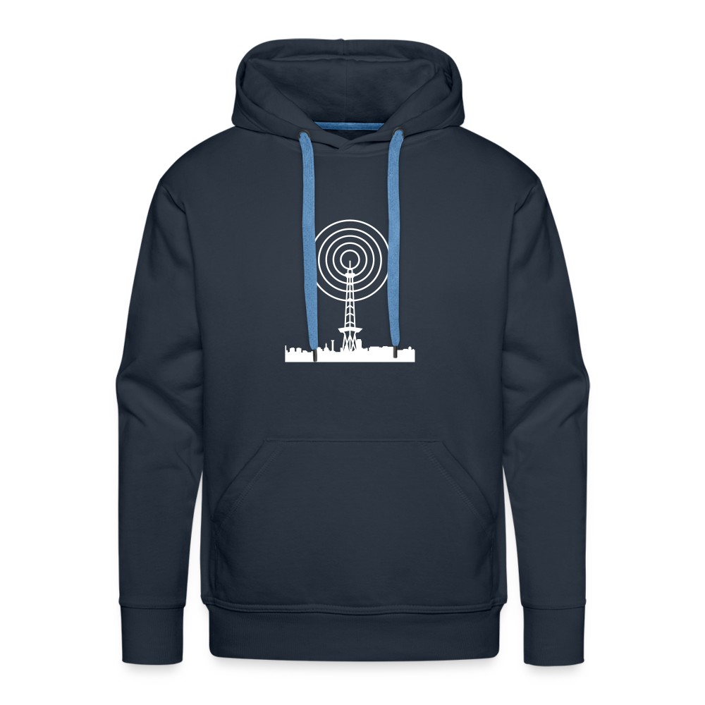 Funkturm im Fokus - Männer Premium Hoodie - Navy