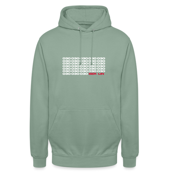 030 Berlin - Unisex Hoodie - Graugrün