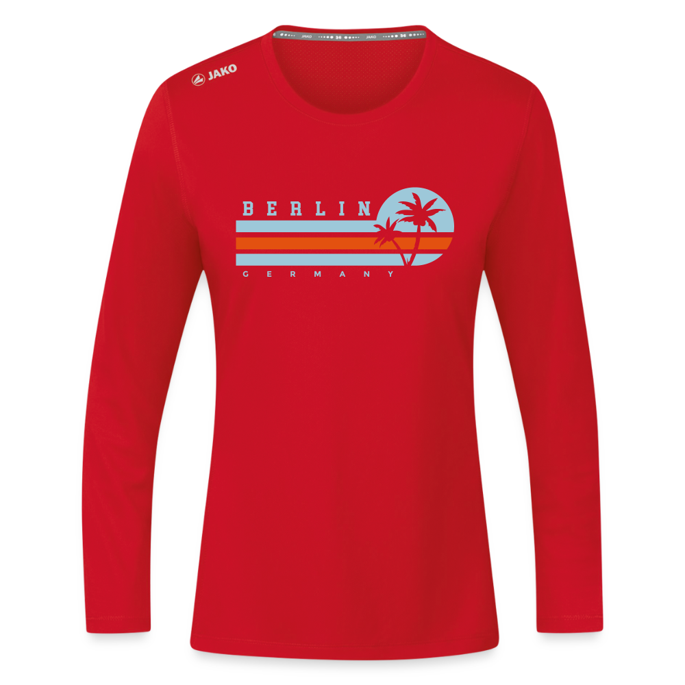 Berlin, Germany - Frauen Sport Langarmshirt - Rot