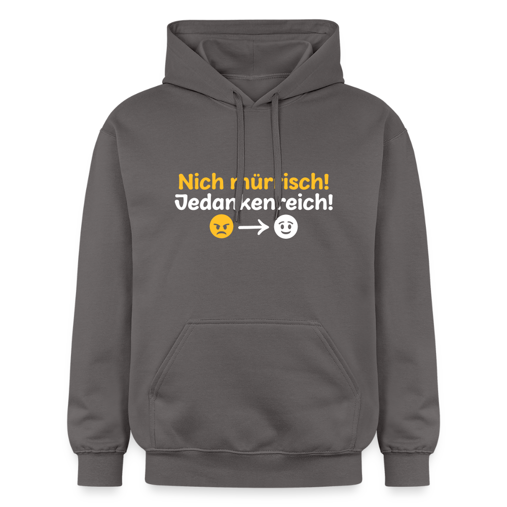 Nich mürrisch! Jedankenreich! - Hoodie - Dunkelgrau