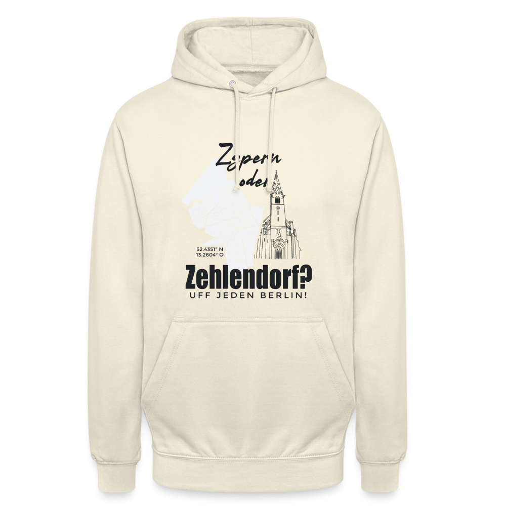Zypern oder Zehlendorf - Unisex Hoodie - Vanille-Milchshake