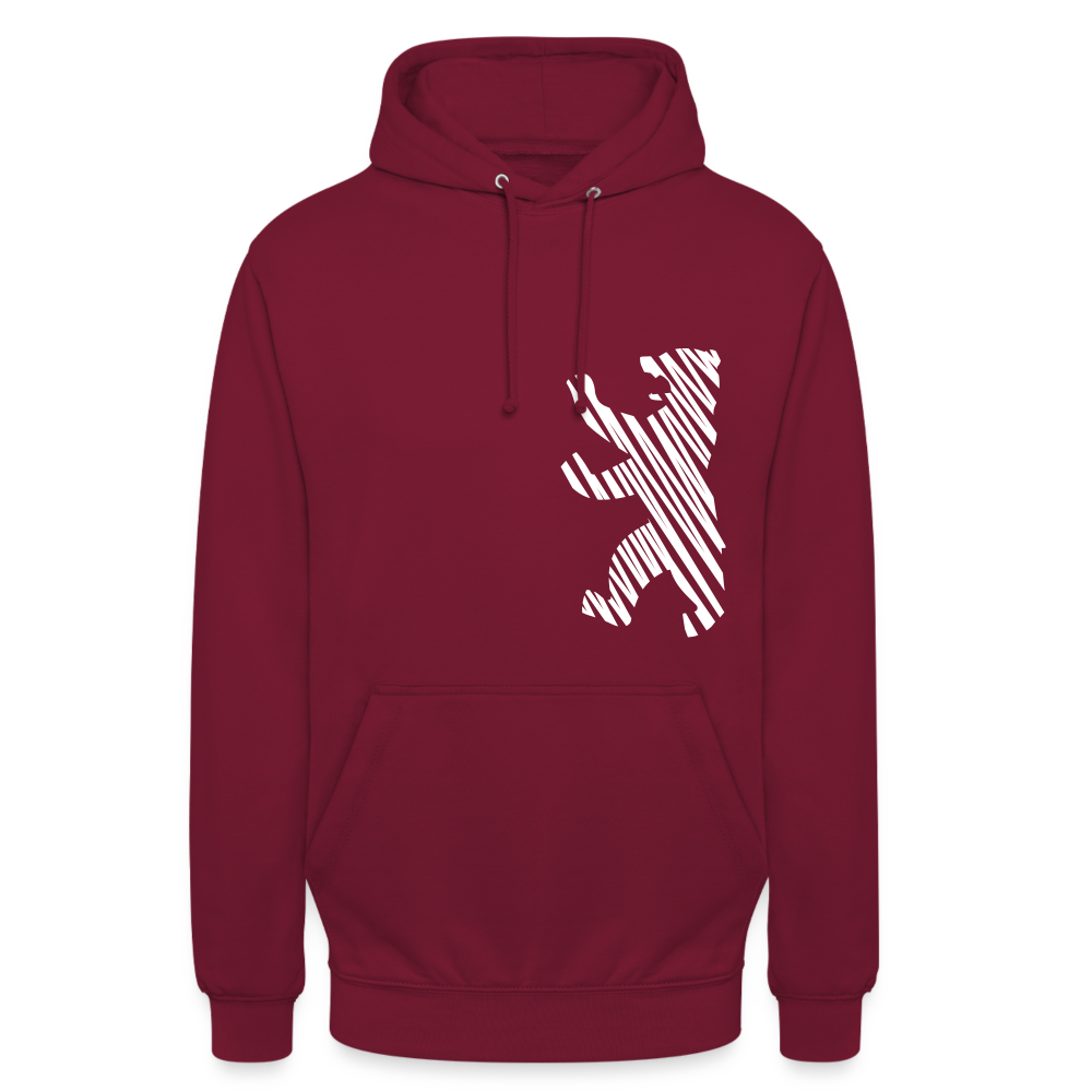 Berliner Bär im Netz - weiß - Unisex Hoodie - Bordeaux