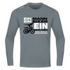 Ein Mann, Ein Biker, Ein Berliner - Männer Sport Langamshirt - Grau