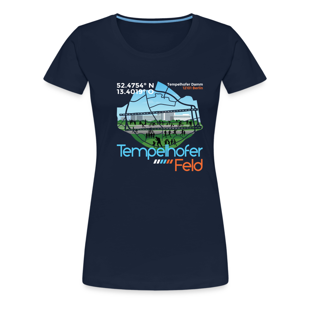 Tempelhofer Feld - Frauen Premium T-Shirt - Navy