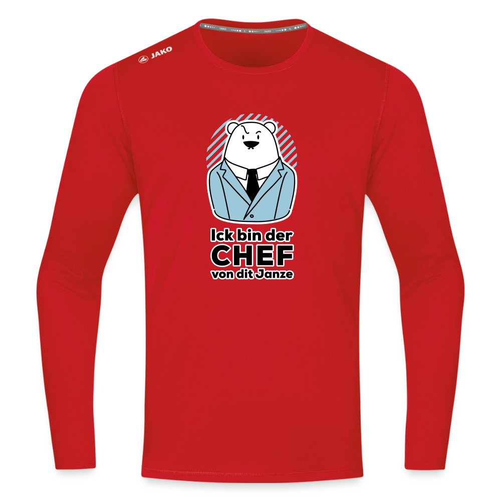 Chef - Männer Sport Langamshirt - Rot