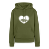 I love Berlin weiß - Frauen Premium Hoodie - Khaki