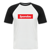 Spandau rot - Männer Baseball T-Shirt - Weiß/Schwarz