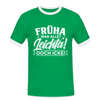 Früha war allet leichta! Ooch icke! - Männer Ringer T-Shirt - Kelly Green/Weiß