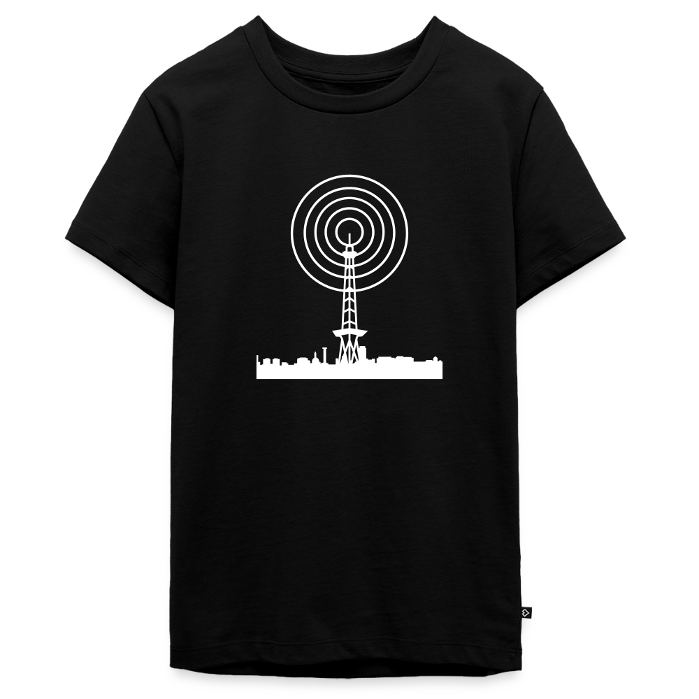 Funkturm im fokus - Teenager Premium T-Shirt - Schwarz