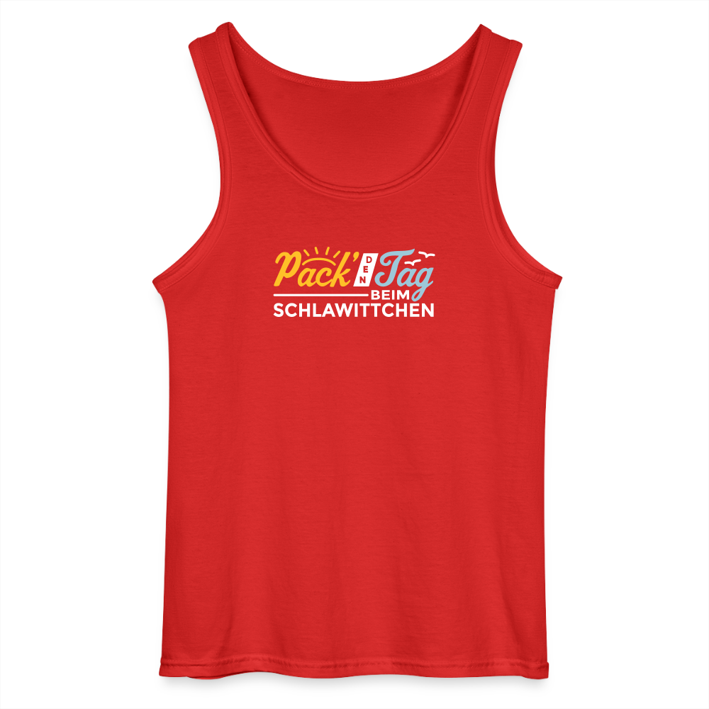 Pack' den Tag beim Schlawittchen - Männer Tank Top - Rot