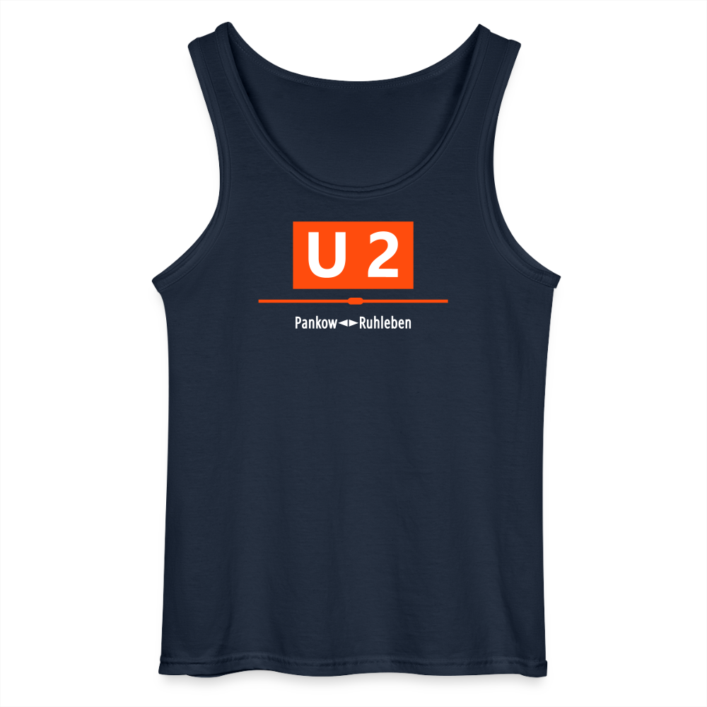 U2 Berlin - Männer Tank Top - Navy