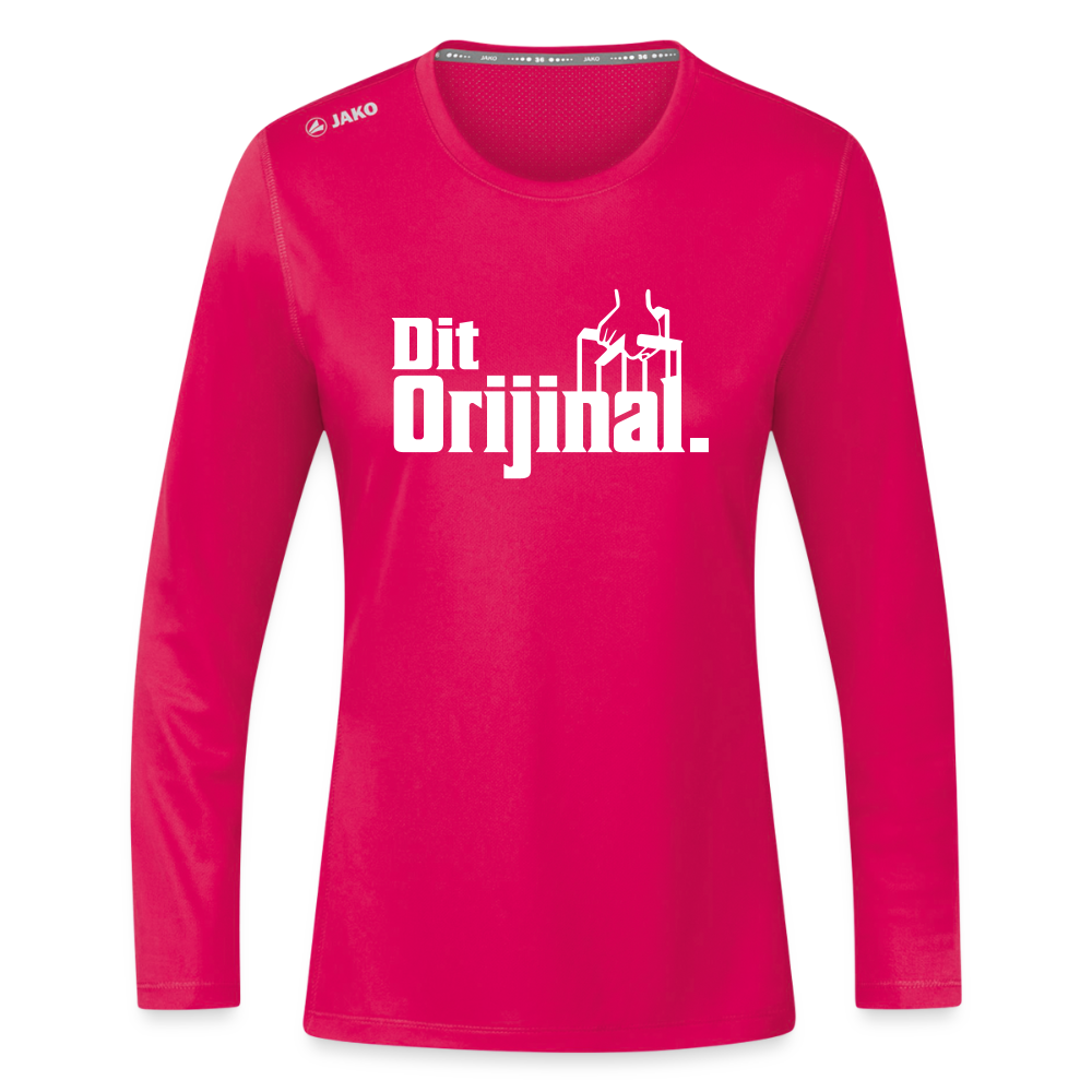 Dit Orijinal - Frauen Sport Langarmshirt - dunkles Pink