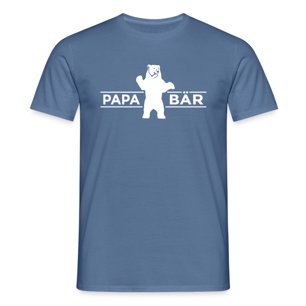 Papa Bär - Männer Premium T-Shirt - Taubenblau