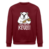 Pass ma uff Keule -Unisex Bio Sweatshirt - Burgunderrot