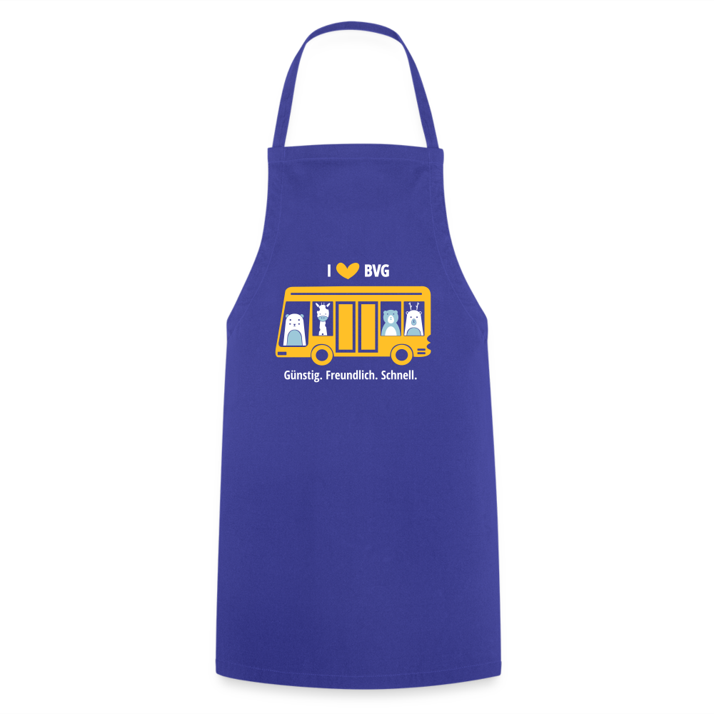 I love BVG - Kochschürze - Royalblau