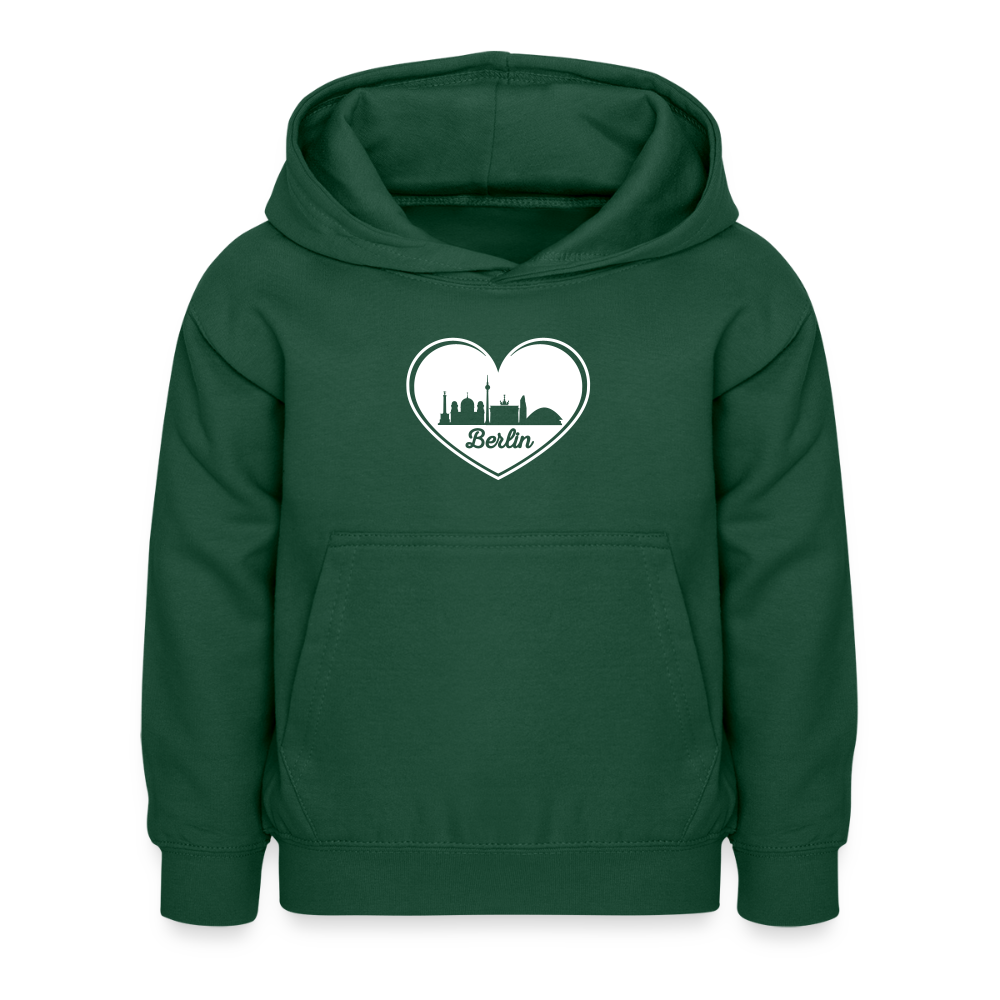 I love Berlin weiß - Kinder Hoodie - Flaschengrün