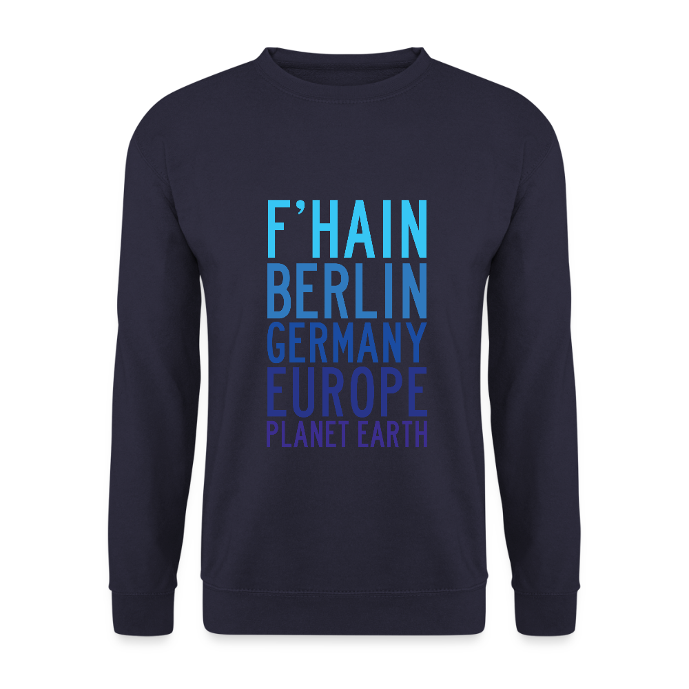 F'hain - Planet Earth - Unisex Pullover - Navy