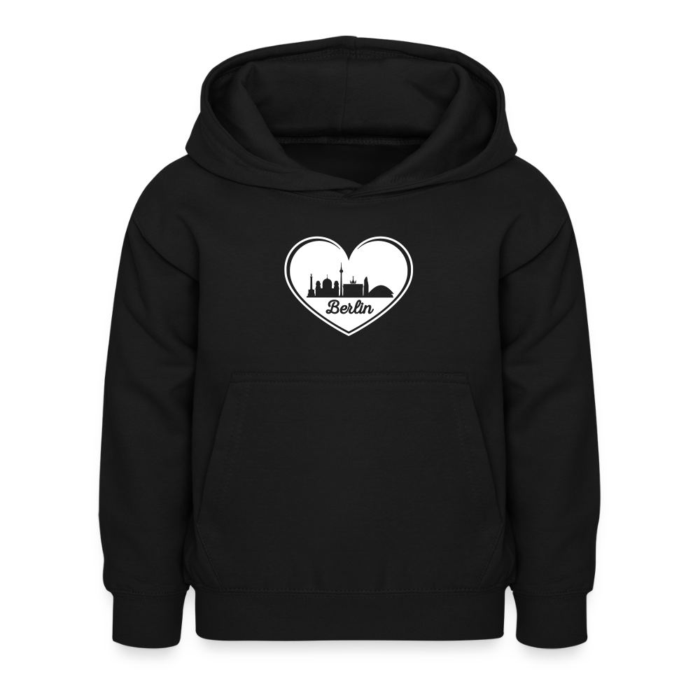 I love Berlin weiß - Kinder Hoodie - Schwarz