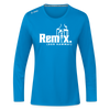 Remix. - Frauen Sport Langarmshirt - Saphirblau