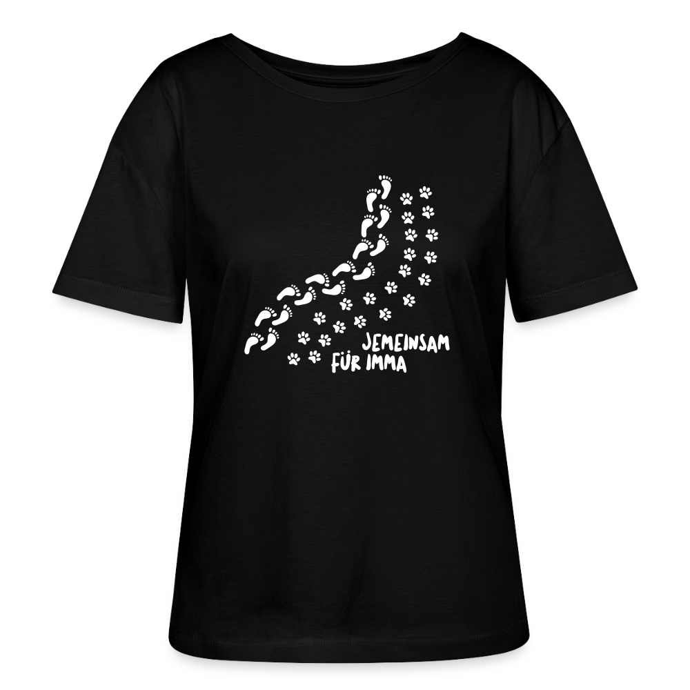 Jemeinsam Für Imma - Relaxed Rundhals Frauen Bio-T-Shirt - Schwarz