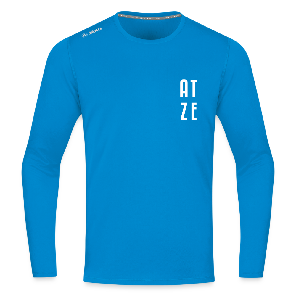 Atze - Männer Sport Langamshirt - Saphirblau