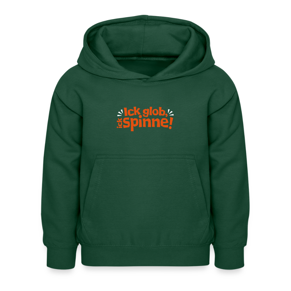 Ick glob, ick spinne! - Kinder Hoodie - Flaschengrün