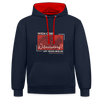 Wien Oder Wilmersdorf Uff Jeden Berlin - Kontrast Hoodie - Navy/Rot