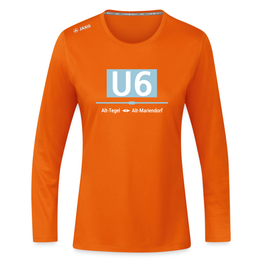 U6 - Frauen Sport Langarmshirt - Neonorange
