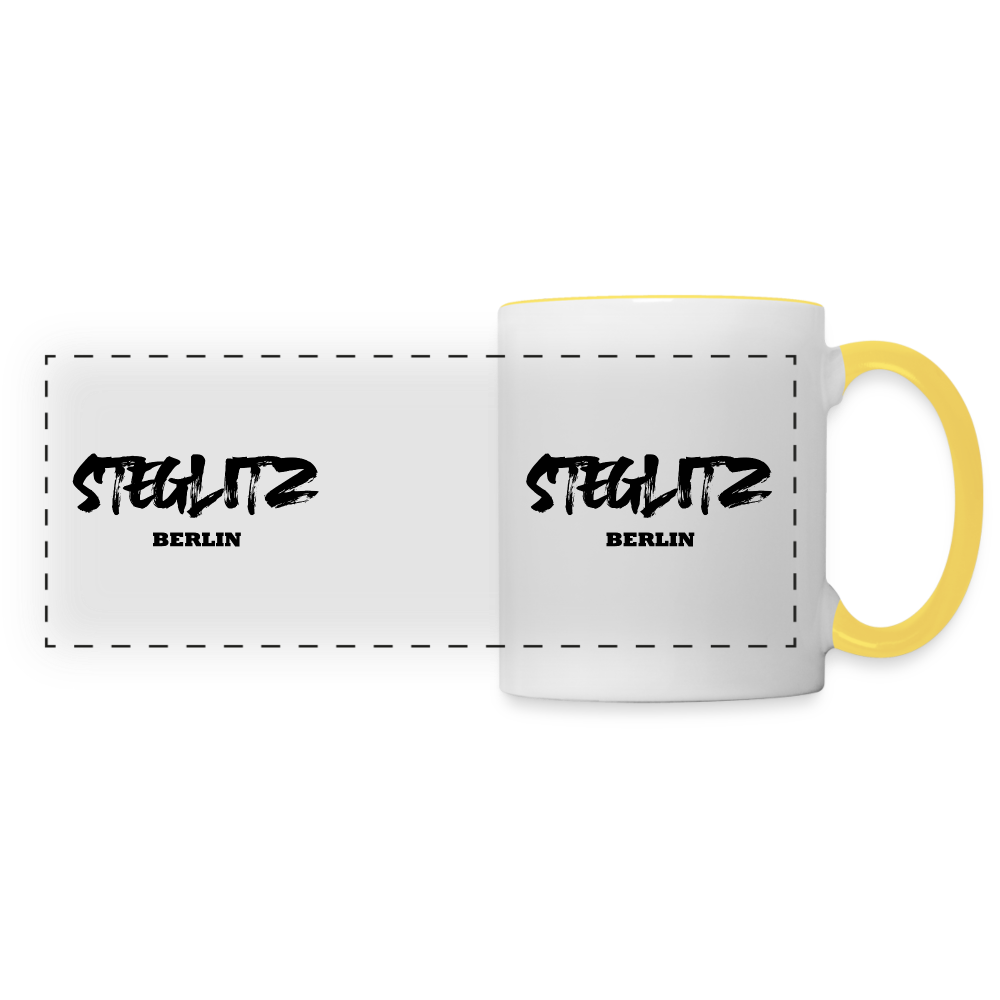 Steglitz - Tasse zweifarbig - Weiß/Gelb